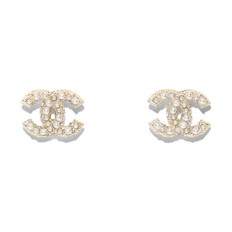 metal strass and resin chanel earrings|chanel earrings for women.